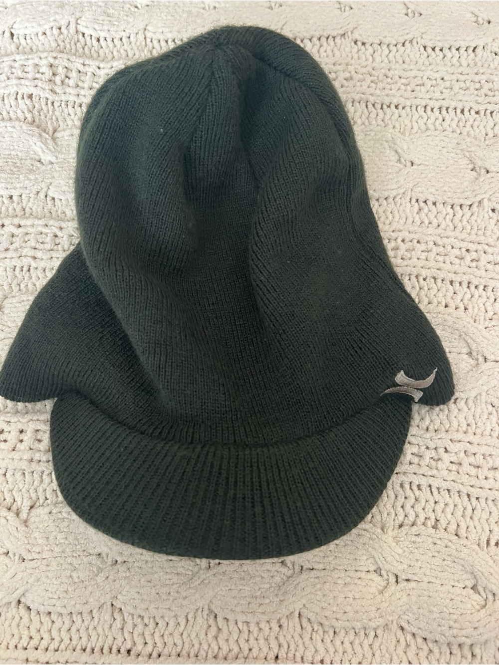Hurley forest green Knit Beanie Cap with Visor